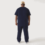 Men Lacoste V0ZN769 Navy Blue 166 Crew Neck XL Cotton Jersey T-Shirt - Image 3