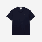Men Lacoste V0ZN769 Navy Blue 166 Crew Neck XL Cotton Jersey T-Shirt - Image 5