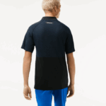 Men Lacoste V0ZN770 Black Blue 985 SPORT Slim Fit Seamless Tennis Polo - Image 3