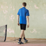 Men Lacoste V0ZN771 Blue Yellow PTH SPORT Slim Fit Seamless Tennis Polo - Image 3