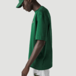 Men Lacoste V0ZN77 Green 132 Loose Fit Large Crocodile Organic Cotton T-Shirt - Image 2