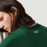 Men Lacoste V0ZN77 Green 132 Loose Fit Large Crocodile Organic Cotton T-Shirt - Image 7