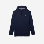 Men Lacoste V0ZN781 Navy Blue 166 XL Hooded T-Shirt - Image 4
