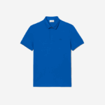 Men Lacoste V0ZN78 Blue KXB Smart Paris Stretch Cotton Pique Polo - Image 4