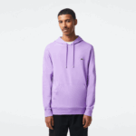Men Lacoste V0ZN790 Purple GFU Hooded Cotton Jersey Sweatshirt
