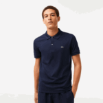 Men Lacoste V0ZN791 Navy Blue 166 Regular Fit Pima Cotton Polo