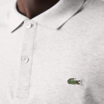 Men Lacoste V0ZN798 Grey Chine CCA Regular Fit Pima Cotton Polo - Image 7