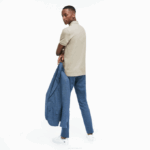 Men Lacoste V0ZN79 Beige AE0 Smart Paris Stretch Cotton Pique Polo - Image 2