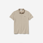Men Lacoste V0ZN79 Beige AE0 Smart Paris Stretch Cotton Pique Polo - Image 4