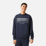 Men Lacoste V0ZN7 Blue KXE Loose Fit Branded Sweatshirt