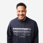 Men Lacoste V0ZN7 Blue KXE Loose Fit Branded Sweatshirt - Image 6