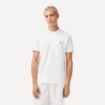 Men Lacoste V0ZN802 White 001 Regular Fit Pima Cotton Polo