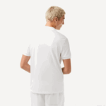 Men Lacoste V0ZN802 White 001 Regular Fit Pima Cotton Polo - Image 3