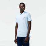 Men Lacoste V0ZN806 Light Blue T01 Original L.12.12 Slim Fit Polo