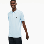 Men Lacoste V0ZN806 Light Blue T01 Original L.12.12 Slim Fit Polo - Image 5