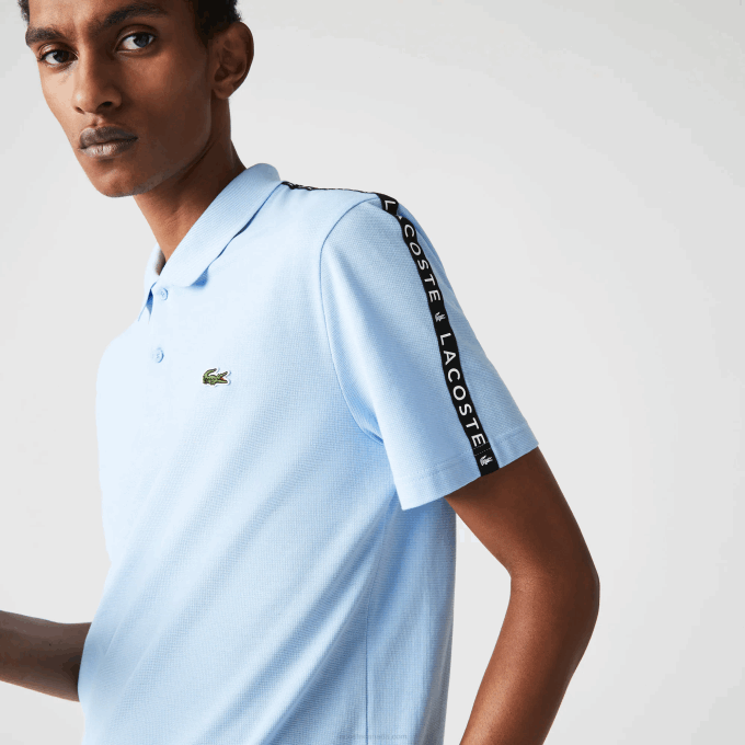 men_lacoste_v0zn815_blue_hbp_lettered_band_ultra_lightweight_cotton_polo.png Men Lacoste V0ZN815 Blue HBP Lettered Band Ultra-Lightweight Cotton Polo - Image 1