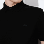 Men Lacoste V0ZN81 Black 031 Smart Paris Stretch Cotton Pique Polo - Image 5