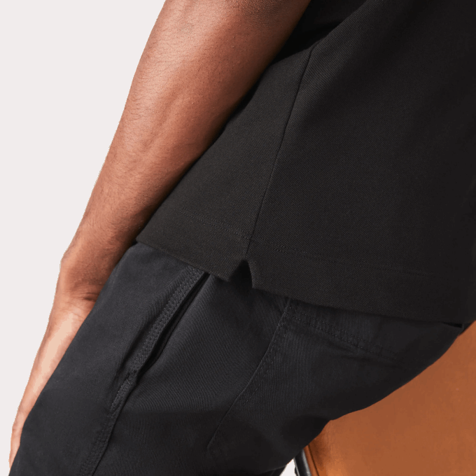 Men Lacoste V0ZN81 Black 031 Smart Paris Stretch Cotton Pique Polo - Image 7