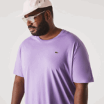 Men Lacoste V0ZN829 Purple GFU Crew Neck XL Cotton Jersey T-Shirt