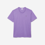 Men Lacoste V0ZN829 Purple GFU Crew Neck XL Cotton Jersey T-Shirt - Image 5