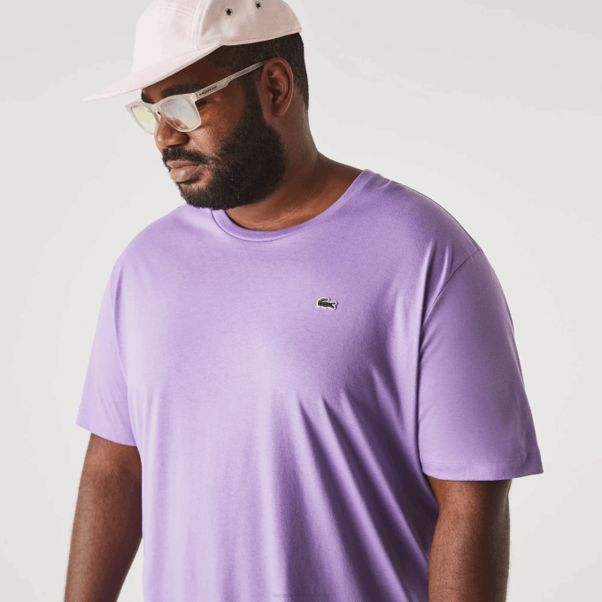 men_lacoste_v0zn829_purple_gfu_crew_neck_xl_cotton_jersey_t_shirt.png Men Lacoste V0ZN829 Purple GFU Crew Neck XL Cotton Jersey T-Shirt - Image 1