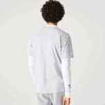 Men Lacoste V0ZN831 Grey Chine White MTG Branded T-Shirt - Image 3