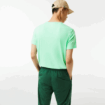 Men Lacoste V0ZN833 Light Green 0VZ Crew Neck Pima Cotton Jersey T-Shirt - Image 3