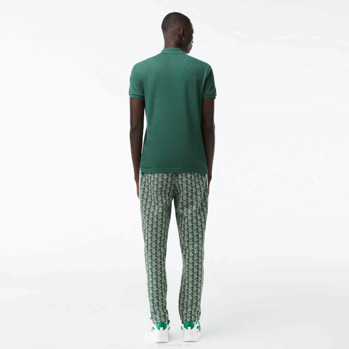Men Lacoste V0ZN834 Green 5HX Original L.12.12 Slim Fit Polo - Image 3
