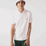 Men Lacoste V0ZN835 Light Pink T03 Smart Paris Stretch Cotton Pique Polo