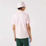 Men Lacoste V0ZN835 Light Pink T03 Smart Paris Stretch Cotton Pique Polo - Image 3