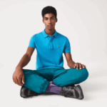 Men Lacoste V0ZN837 Blue GH9 Original L.12.12 Slim Fit Polo