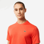 Men Lacoste V0ZN83 Orange 02K SPORT Breathable T-Shirt - Image 2