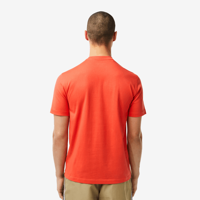 Men Lacoste V0ZN83 Orange 02K SPORT Breathable T-Shirt - Image 3