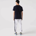 Men Lacoste V0ZN840 Navy Blue 166 SPORT Crocodile Print Jersey T-Shirt - Image 3