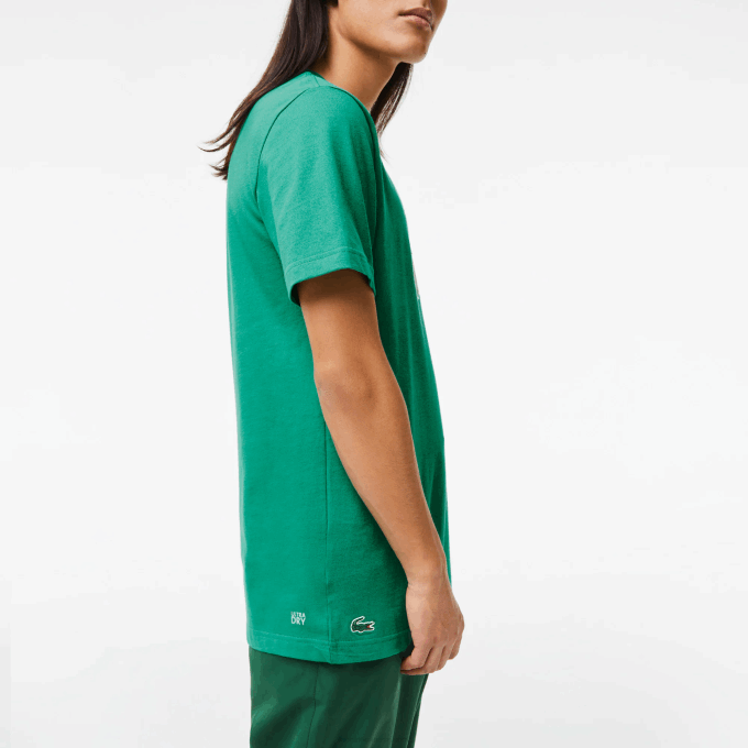 Men Lacoste V0ZN842 Green HD2 SPORT Crocodile Print Jersey T-Shirt - Image 4