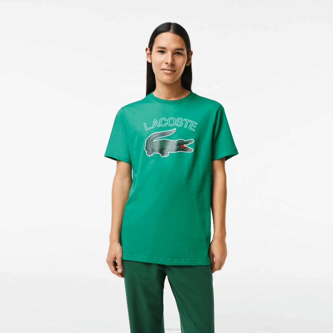 men_lacoste_v0zn842_green_hd2_sport_crocodile_print_jersey_t_shirt.png Men Lacoste V0ZN842 Green HD2 SPORT Crocodile Print Jersey T-Shirt - Image 1