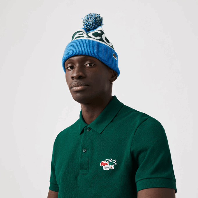 Men Lacoste V0ZN843 Green 3M2 Regular Fit Crocodiles Organic Cotton Polo Shirt - Image 1