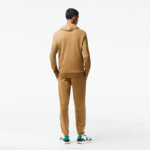 Men Lacoste V0ZN845 Brown Z0W Hooded Cotton Jersey Sweatshirt - Image 3