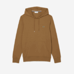 Men Lacoste V0ZN845 Brown Z0W Hooded Cotton Jersey Sweatshirt - Image 4