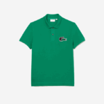 Men Lacoste V0ZN846 Green LDM Organic Cotton Pique Polo - Image 5