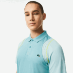 Men Lacoste V0ZN84 Mint BR8 Tennis Recycled Polyester Polo Shirt - Image 2