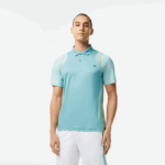Men Lacoste V0ZN84 Mint BR8 Tennis Recycled Polyester Polo Shirt