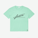 Men Lacoste V0ZN850 Green HCV XL Signature Print T-Shirt