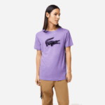 Men Lacoste V0ZN863 Purple Navy Blue W87 SPORT 3D Print Crocodile Breathable Jersey T-Shirt