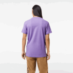 Men Lacoste V0ZN863 Purple Navy Blue W87 SPORT 3D Print Crocodile Breathable Jersey T-Shirt - Image 3