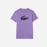 Men Lacoste V0ZN863 Purple Navy Blue W87 SPORT 3D Print Crocodile Breathable Jersey T-Shirt - Image 4