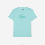 Men Lacoste V0ZN86 Light Green ZKI SPORT 3D Print Crocodile Breathable Jersey T-Shirt - Image 4