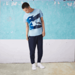 Men Lacoste V0ZN872 Blue HBP SPORT Novak Djokovic Croco Organic Cotton T-shirt - Image 2