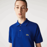 Men Lacoste V0ZN875 Blue BDM Original L.12.12 Polo