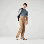 Men Lacoste V0ZN883 Blue Chine 1GF Original L.12.12 Slim Fit Polo - Image 2